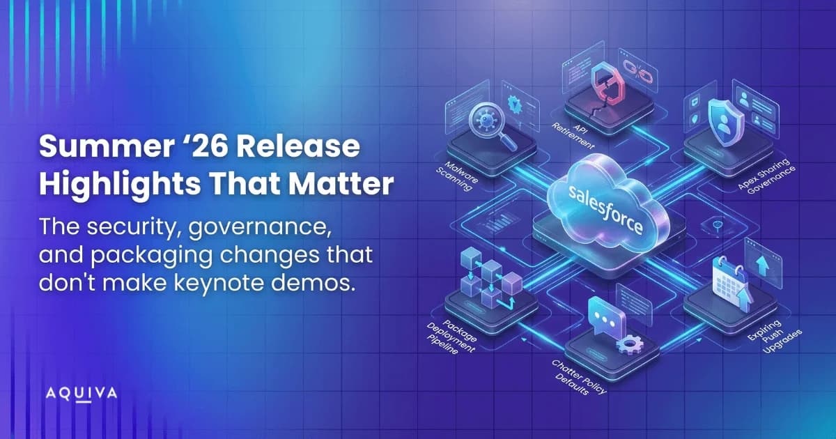 Summer '26 Salesforce release security and governance updates